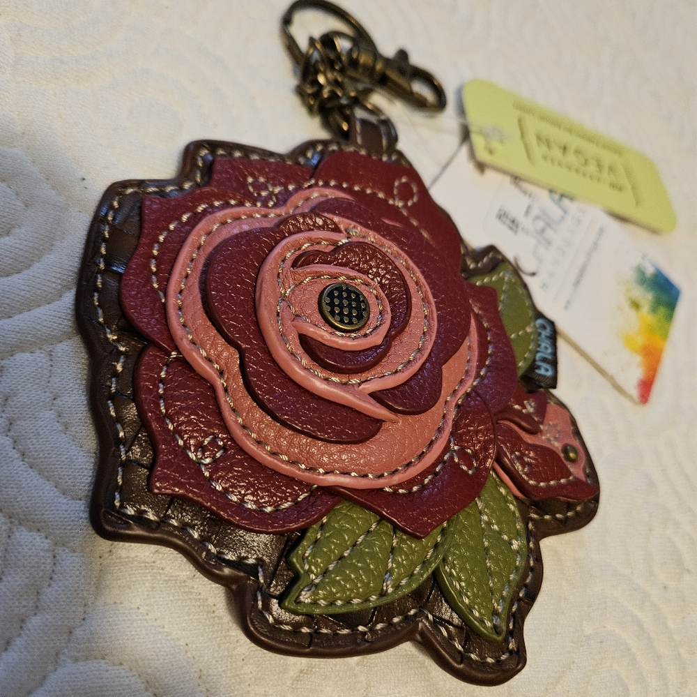 Chala Key Ring Rose Coin Purse
